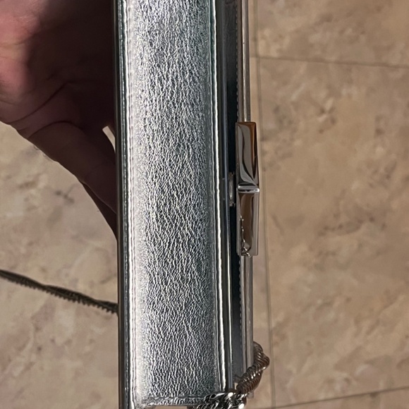 Rare Michael Kors Silver Plastic Heavy Chained Purse - Picture 5 of 9